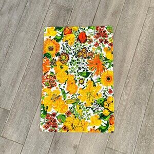 Vintage Ken Scott Mod Floral Tea Towel 1960s